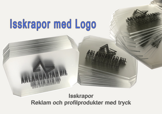Isskrapor med Logo Tryckeri Arlandastad
